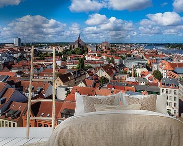 Blick auf die Hansestadt Rostock