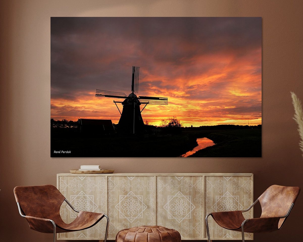 Voorbeeld van het werk in een kamer