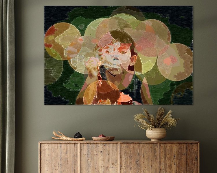 Voorbeeld van het werk in een kamer