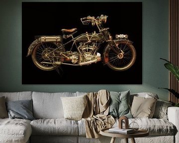 De vintage Martinsyde-Newman motorfiets van Martin Bergsma