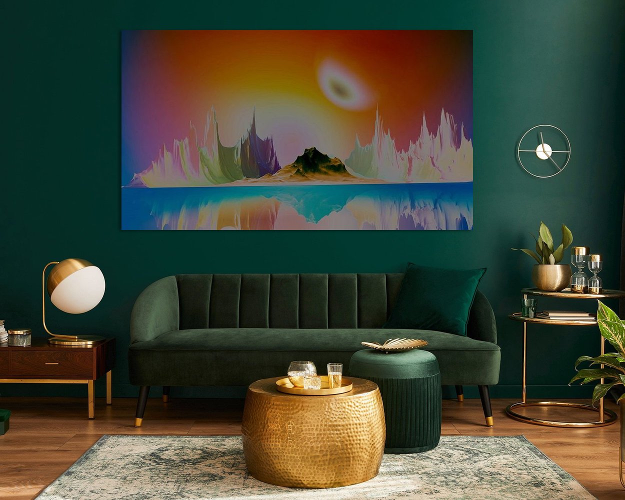 Voorbeeld van het werk in een kamer
