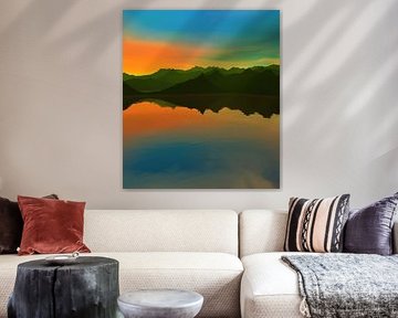 Coucher de soleil dans les montagnes 14