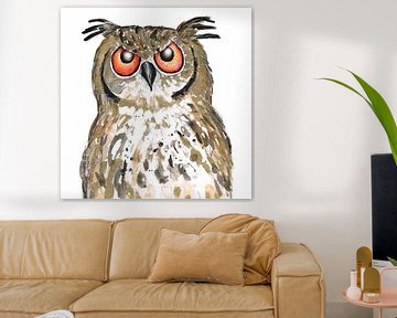 Golden owl by Bianca Wisseloo