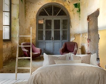 Chairs in a Hallway. by Roman Robroek - Photos of Abandoned Buildings