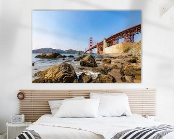 Gold Gate Bridge Rocks 3 - San Francisco by Remco Bosshard