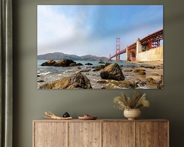 Gold Gate Bridge Rocks - San Francisco van Remco Bosshard