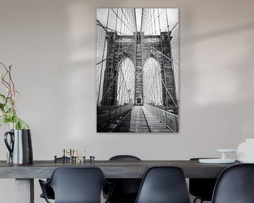 Brooklyn Bridge symmetrie van Loris Photography