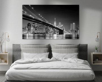 Brooklyn Bridge, New York (schwarz weiß) von Sascha Kilmer