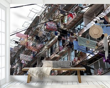 Wäsche aufhängen in Shanghai, China von Ingrid Meuleman