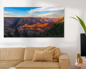 Geweldige zonsondergang Grand Canyon -panorama