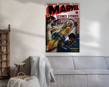Marvel stripboek voorpagina - wetenschapsverhalen van Atelier Liesjes