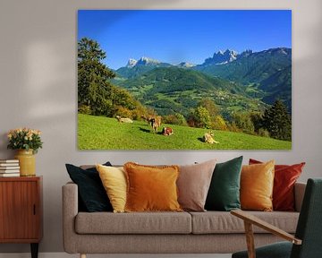 View of the Dolomites van Gisela Scheffbuch