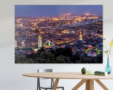 Vue du soir sur Fès, Maroc sur Bert Beckers