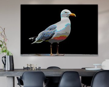 Herring gull, bird by Marianne Twijnstra