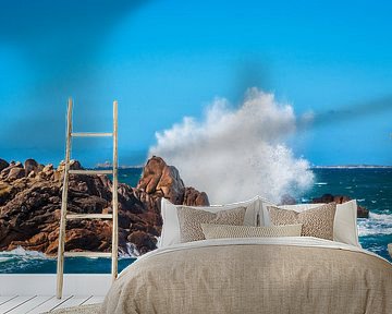 Atlantic Ocean coast in Brittany, France by Rico Ködder