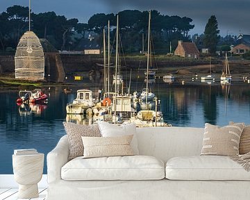 Hafen in der Bretagne in Ploumanach, Frankreich