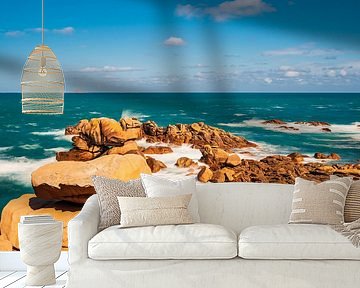 Atlantic Ocean coast in Brittany, France by Rico Ködder