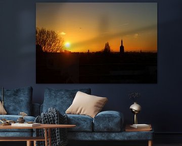 Zonsondergang Rotterdam van By SK Photography
