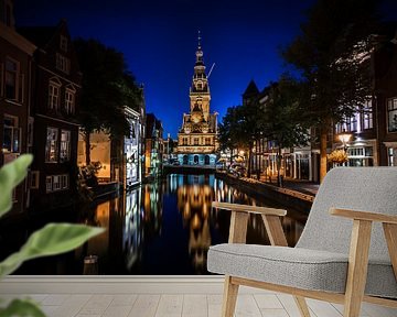 Uitzicht op de oude Waag en kaasmarkt in Alkmaar van Fotografiecor .nl