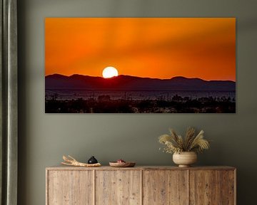 Zonsondergang in de Mojavewoestijn