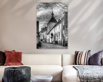 Dieb oder Plompetoren Muurhuizen historisch Amersfoort schwarz-weiß von Watze D. de Haan
