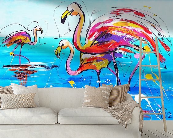 Voorbeeld van het werk in een kamer