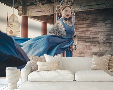 Chinese woman in dress by Geja Kuiken