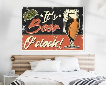 It`s Beer O´Clock Poster von Gabi Siebenhühner