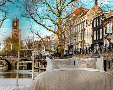 Oudegracht with Dom tower by Hans Verhulst