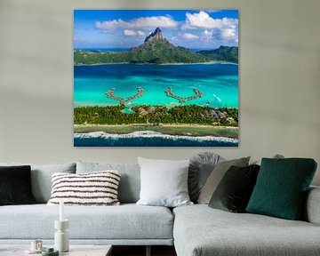 Bora Bora vanuit de lucht van Ralf van de Veerdonk