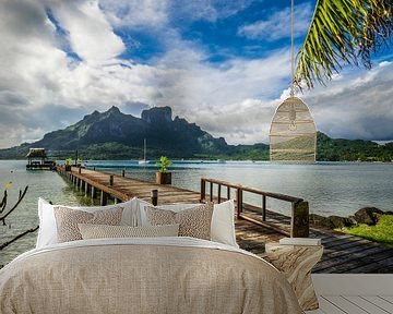 Jetty on Bora Bora by Ralf van de Veerdonk