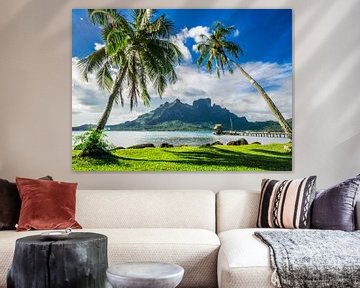Palmbomen op Bora Bora van Ralf van de Veerdonk