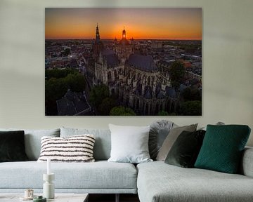 Zonsondergang Sint-Janskathedraal in Den Bosch van Ralf van de Veerdonk