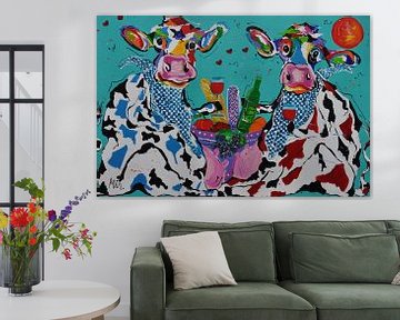 Bourgondische koeien van Kunstenares Mir Mirthe Kolkman van der Klip
