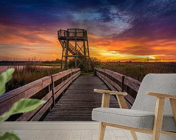 Lookout tower near Kolham by Arjan Battjes