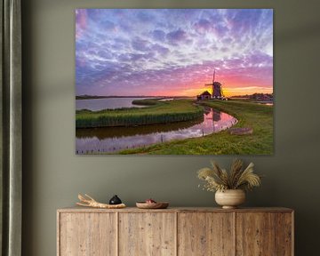 Windmill Het Noorden Texel Sunset by Texel360Fotografie Richard Heerschap