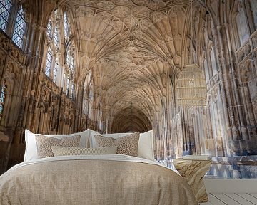 Kloostergang in de kathedraal, decor van Harry Potter films, Groot-Brittannië