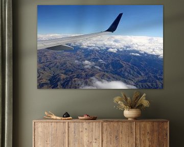 Montagnes de l'île sud de la Nouvelle-Zélande vues d'avion sur Aagje de Jong