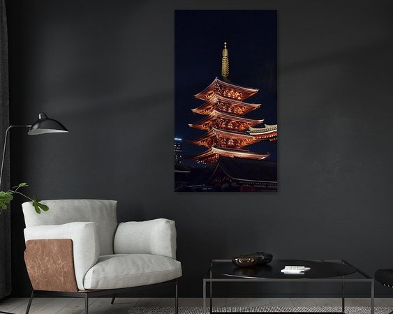 Voorbeeld van het werk in een kamer