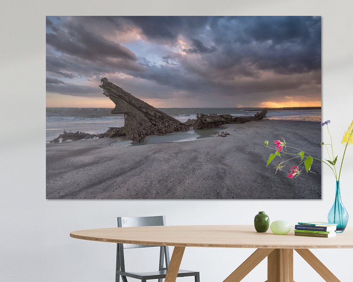 Voorbeeld van het werk in een kamer