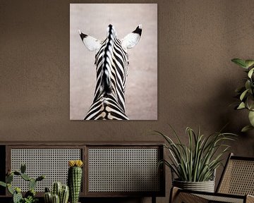 Portret van een zebra van Devin Meijer