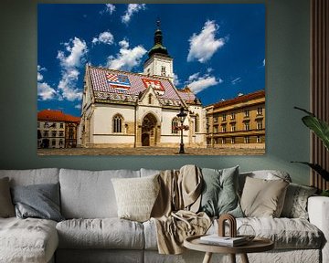 L'église Saint-Marc à Zagreb sur Rick van Geel