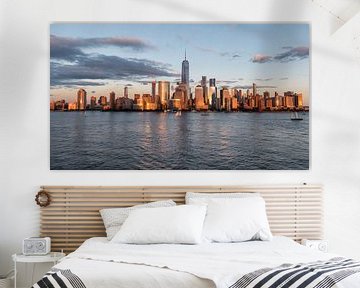New york city skyline sonnenuntergang goldene stunde von Marieke Feenstra