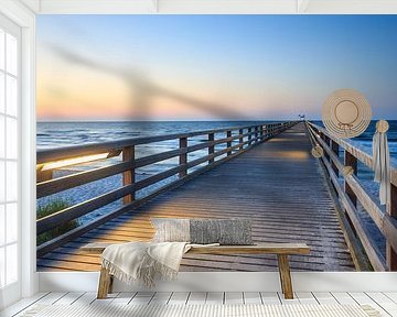 lange zeebrug over de zee