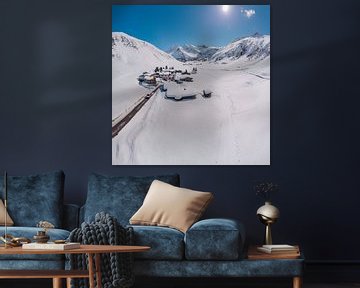 Het Sertigtal, Sertig Sand, Davos, Graubünden, Zwitserland van Rene van der Meer