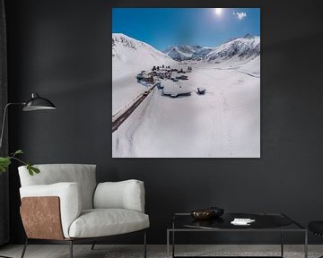 Het Sertigtal, Sertig Sand, Davos, Graubünden, Zwitserland van Rene van der Meer