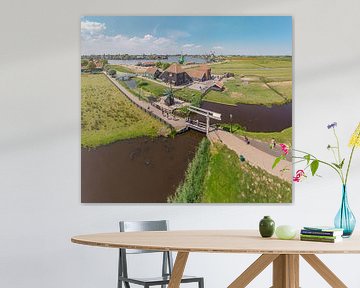 Windmills and cheese factory at the Zaanse Schans, Zaandam, Noord-Holland, , Netherlands by Rene van der Meer