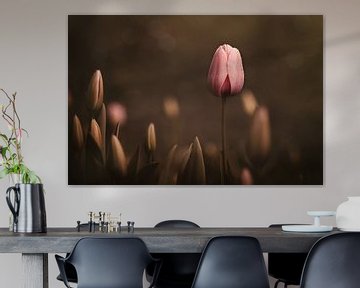 Humeurige Roze Tulp van Marina de Wit
