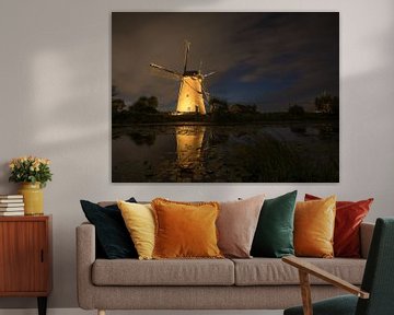 Nederwaard Windmühle Nr. 6 - beleuchtet von Roelof Nijholt