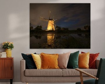 Nederwaard Molen no. 6 - lichtjesavond van Roelof Nijholt